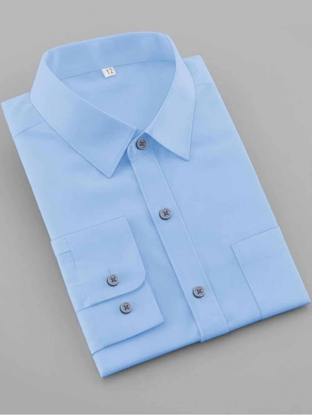 Classic Kids Light Blue Dress Shirt with Black Tie